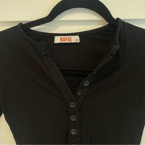 BAYSE brand button up bodysuit